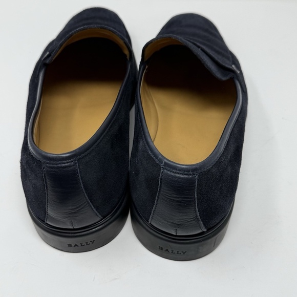 Bally Century Men\'s Navy Blue Suede Leather Loafers Mens US 11 Designer Preppy main image 9
